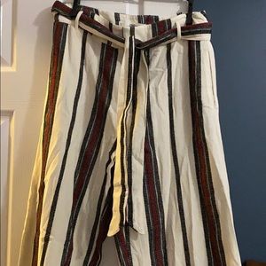 MNG casual striped wide leg pants